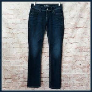 Silver Suki Straight Blue Denim Stretch Jeans